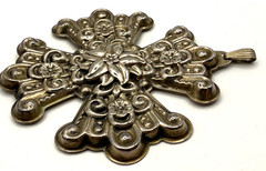 1974 Reed & Barton Sterling Large Cross Pendant Charm