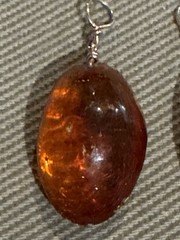Pair of Vintage Amber Tear Drop 1.25” Pendants – Earrings?