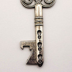 Skeleton Key Bottle Opener Pendant Necessary &Fashionable Tool Silver Tone