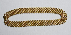 Vintage Napier Gold Tone Panther Link Classic Collar Necklace Signed