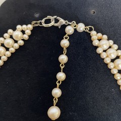 16 inch Faux Pearl Necklace Elegant Multi-Strand Choker Vintage Style Jewelry