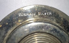 Antique German Silver Coin Locket Pendant Or Fob Charm