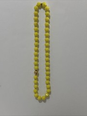 Vintage Kate Spade Faceted Beaded Necklace 32” in Bright Yellow Cut To The Chase
