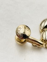 MARINO Heavy Twisted Rope Wreath Gold Tone Dangle Drop Clip on Earrings Vintage