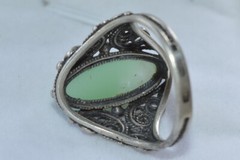 Soviet VTG old Russian Sterling SILVER 875 Ring Size 8 nephritis
