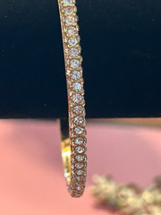 Juicy Couture Bracelet, Gold-Tone Pave Bangle Bracelet – Fashion Jewelry
