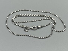 Vintage Sterling Silver Silpada Heavy Sturdy Ball Bead Chain Necklace 25″