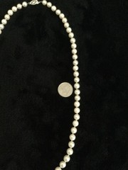 Vintage Cultured Pearl 20″ Knotted Necklace w/ Sterling Clasp