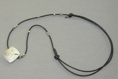 Modernist Tami Dean Sterling 18K Necklace Adjustable Length Person In Shadow