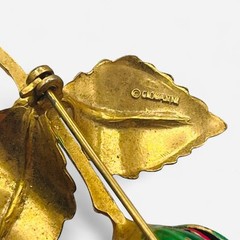 Lot Of 5 Gold Tone Pin Brooch Lapel Frog Rose Wishing Well Cross Pearl Ring