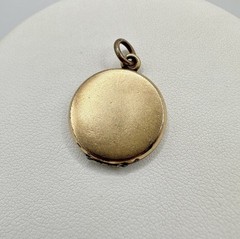 Antique Victorian Child Pic Blank Monogram Gold Filled Locket Pendant Charm Read