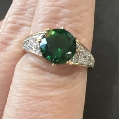 Thailand Ring Size 8.5 Green Stone