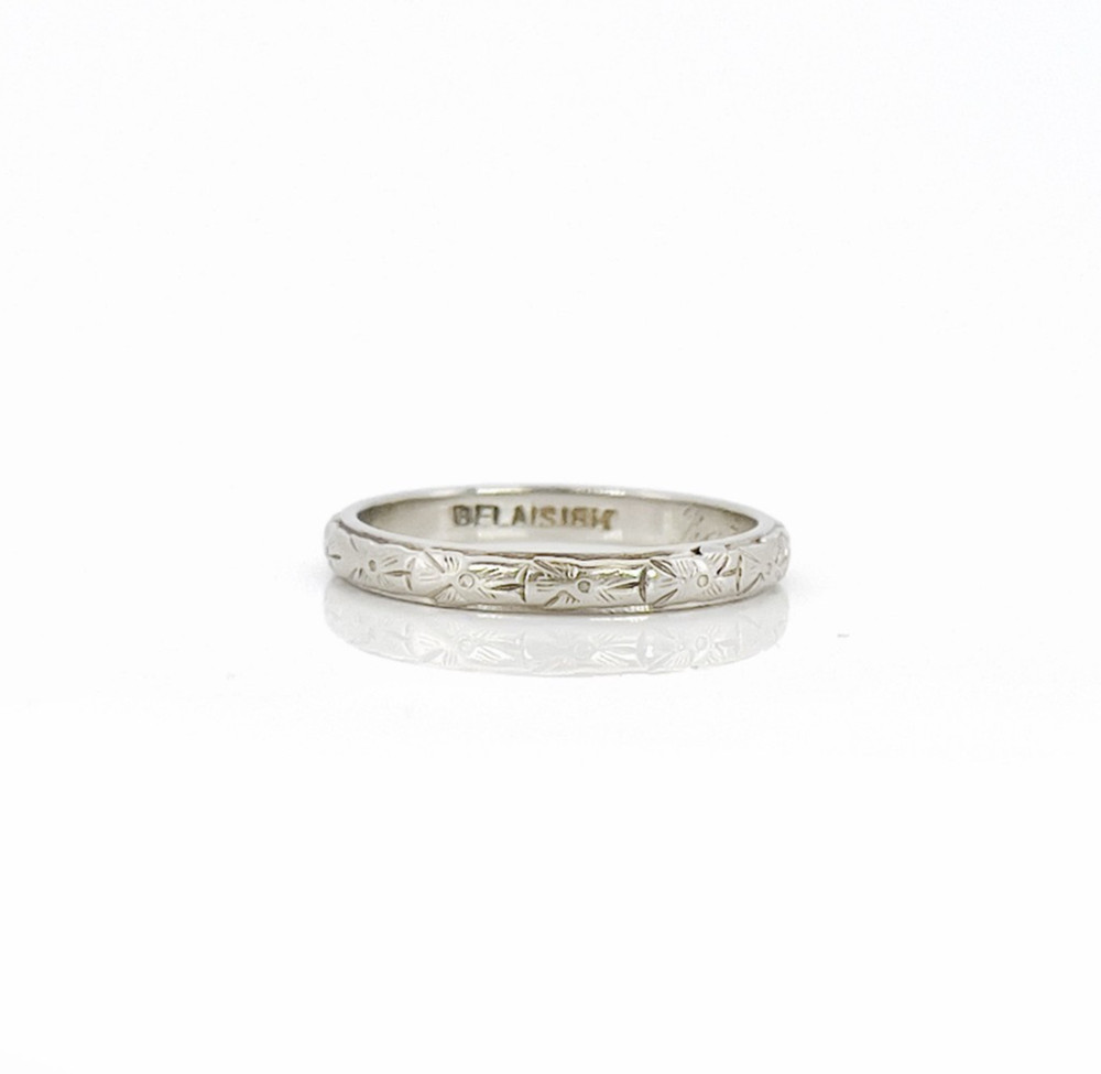 Vintage Belais Wedding Band, Berta, Size 6