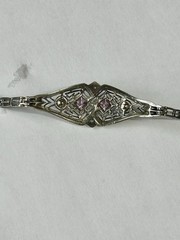 Sterling Silver Art Deco Style Vintage Bracelet 8.5 Grams 7 Inches