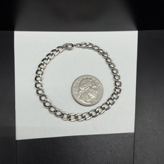 Vtg Sterling Silver 5.7mm Oval Twist Link Chain 7.25″ Bracelet Spring Ring 8.7g