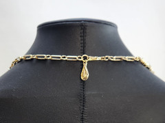 Coro Abstract Design link Gold Tone Vintage Necklace 16.75 inch 1950s 1960s