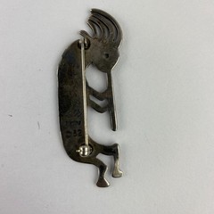 Kokopelli Brooch Elk Sterling Pin Collectible Marked 92 2.25 In Long