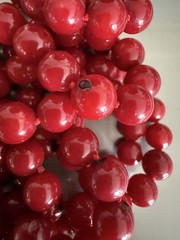 Vintage Precious Natural Red Coral 6mm Beads 50” Long Necklace Knotted Between