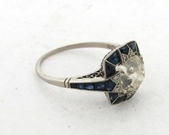 2CT Old Mine Cut Lab Created Diamond Wedding Ring Vintage Art Deco 14K Gold Over