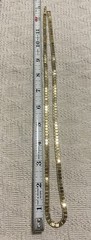 Vintage Monet Gold Tone Flat Square Link Chain Necklace 24”