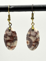 Birdseye Jasper Gold French Wire Earrings lightweight!