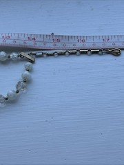 Vintage Lisner 2-strand White Lucite Crystal Aurora Borealis Necklace Beaded $18