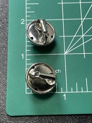 Vintage Domed Textured Round Silver Tone Metal Clip Earrings