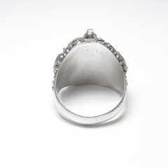 Sterling Silver And 10K Yellow Gold 0.75 Ct Natural Royal Blue Lapis Poison Ring
