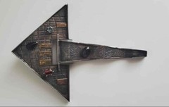 Vtg LYNDA THORP Sterling Silver Studio Modernist Brooch Fish Articulated Tail