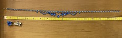 Vintage La Roco Blue Rhinestone Glam Choker Necklace And Earrings Set