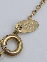 Vintage WRE WE Richards 14K Gold Filled Tiny Locket Necklace Engraved Pendant