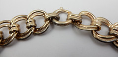 VINTAGE .835 EUROPEAN SILVER DOUBLE ROUND LINK 16″ CHAIN NECKLACE, 67.8 GRAMS