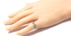 Antique Art Deco Diamond Wedding Eternity Band 14KW Ring Size 4 UK-H 5.24MM Wide