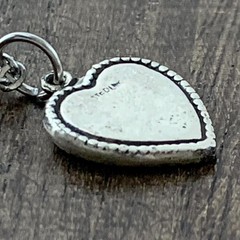 Sweetheart Jewelry DoubleSided Silver Vintage Necklace