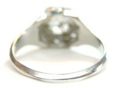 Art Deco Antique 1920’s Diamond Engagement 18K White Gold Ring Size 6.5 EGL USA