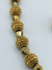 Alfred Philippe Crown Trifari ELECTRA Choker Necklace & Earrings Gold Trifarium