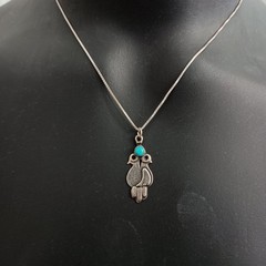 VTG Artisan Silver Two Birds Pendant Necklace Boho Spiritual Vintage Dove 925
