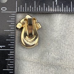 Vintage Weiss Brooch Clip On Earrings Set Tassel Rhinestones Gold Tone Brown