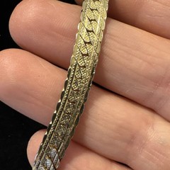 VTG 14K Gold Filled Serpentine Necklace 2mm Chain 18.2” Long Ver Pretty