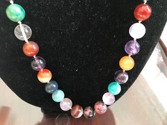 SUPERB VINTAGE CHINESE JADE /AGATE QUARTZ TURQUOISE SILVER BEADS