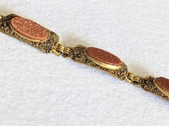 Vintage Gold Stone Jewelry Ring Is 925 All Else Gold Plate Brooch Bracelet & ER