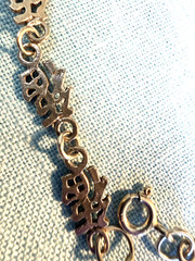 VINTAGE STERLING 9.5″ long CHINESE GOOD LUCK SYMBOL BRAC reserved for OSWC