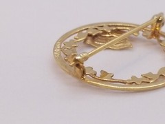 ’30s Antique Butterfly BELAIS Art Deco 10K Gold Filigree Brooch Pin 1.3 grams