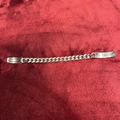 Vintage Speidel Link ID Bracelet Rhodium Electroplated USA Engraved Tom 8-27-68