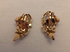 Kramer of NY Vintage Alexandrite Rhinestone Bracelet & Earrings MINT condition
