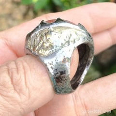 vintage ring agate fire blood stone rare antique gemstone indonesia dukun big