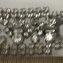 Vintage Mid Century Rhinestone 5 Row Bracelet Silver-Tone 7.5″ (FC110-1Q4452