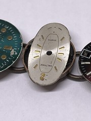 bracelet antique handmade 7″ long watch faces copper hardware ooak
