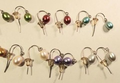 Vtg Earrings Lot 12 Pairs Glass Egg Water Drop Dangle Valley Girl Mall Rat Retro