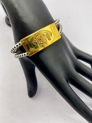 Vintage Juicy Couture Distinctive Crest Design Two-Tone Bracelet